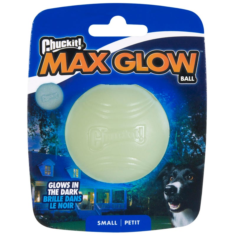 Chuckit! Glow in the Dark Bouncy Balls - Ball for Dogs, Chuckit Dog Toy, Max Glow Balls - Small, 2 Inch, Pack of 1 - Image 1